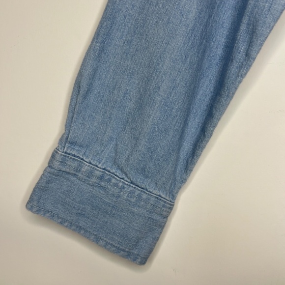 Denim Maternity Top Long Sleeve 100% Cotton Old Navy Size S - Picture 9 of 15